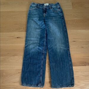 Abercrombie kids jeans girls low rise baggy long